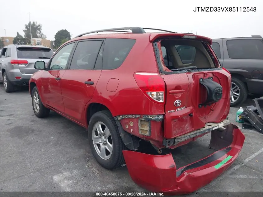 2008 Toyota Rav4 VIN: JTMZD33VX85112548 Lot: 40458075