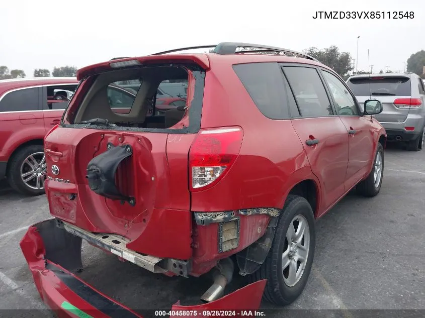 2008 Toyota Rav4 VIN: JTMZD33VX85112548 Lot: 40458075