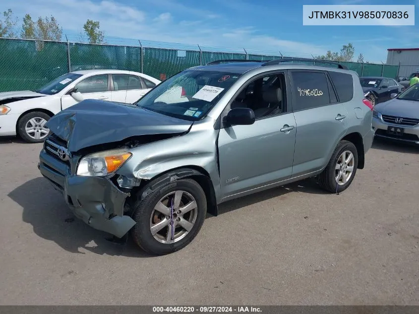 2008 Toyota Rav4 Limited V6 VIN: JTMBK31V985070836 Lot: 40460220