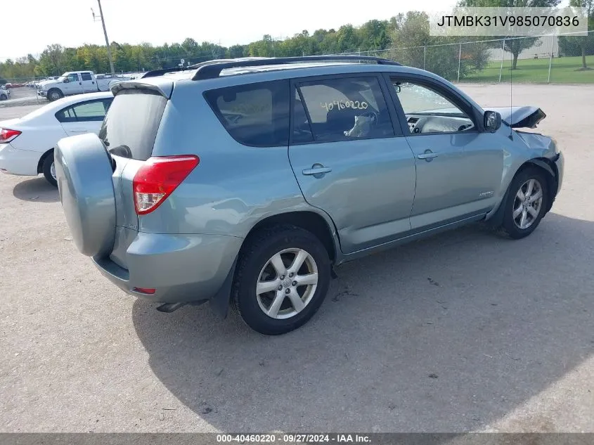 2008 Toyota Rav4 Limited V6 VIN: JTMBK31V985070836 Lot: 40460220