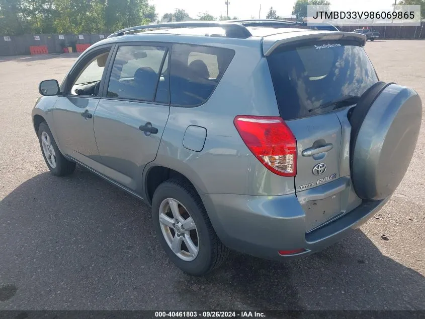 2008 Toyota Rav4 VIN: JTMBD33V986069865 Lot: 40461803