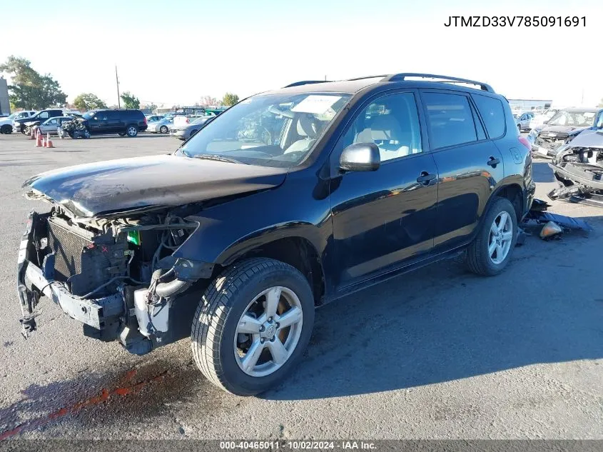 2008 Toyota Rav4 VIN: JTMZD33V785091691 Lot: 40465011