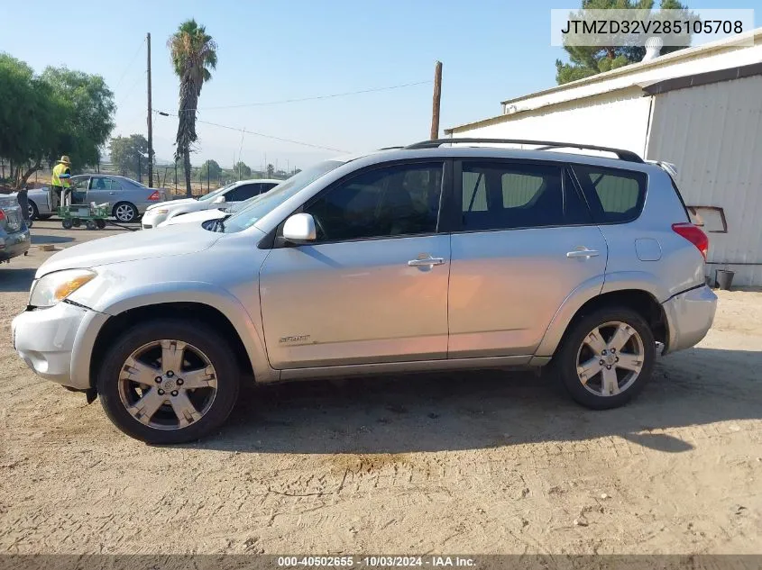 2008 Toyota Rav4 Sport VIN: JTMZD32V285105708 Lot: 40502655