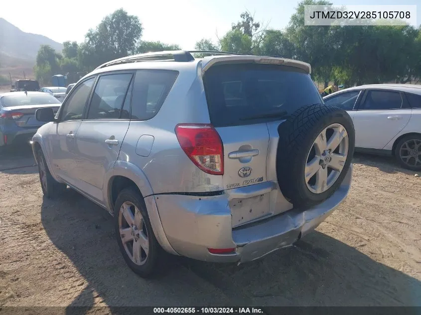 2008 Toyota Rav4 Sport VIN: JTMZD32V285105708 Lot: 40502655