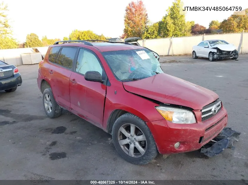 JTMBK34V485064759 2008 Toyota Rav4 Limited V6