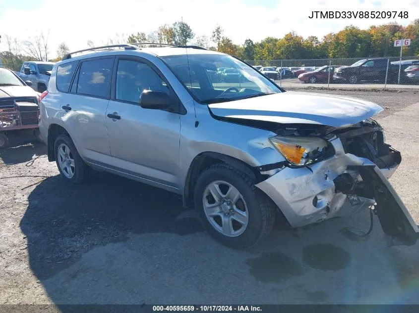 2008 Toyota Rav4 VIN: JTMBD33V885209748 Lot: 40595659