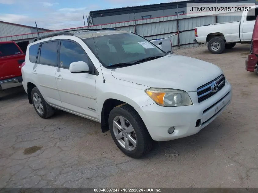 2008 Toyota Rav4 Limited VIN: JTMZD31V285109355 Lot: 40597247