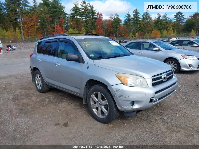 2008 Toyota Rav4 Limited VIN: JTMBD31V986067861 Lot: 40621789