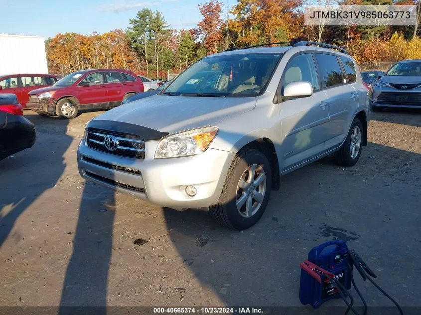 2008 Toyota Rav4 Limited V6 VIN: JTMBK31V985063773 Lot: 40665374