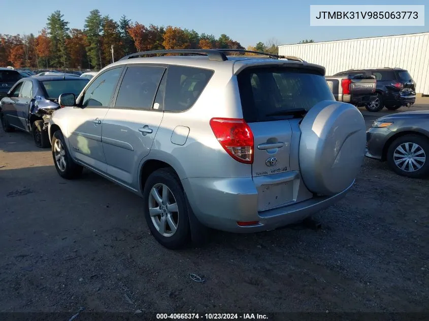 2008 Toyota Rav4 Limited V6 VIN: JTMBK31V985063773 Lot: 40665374