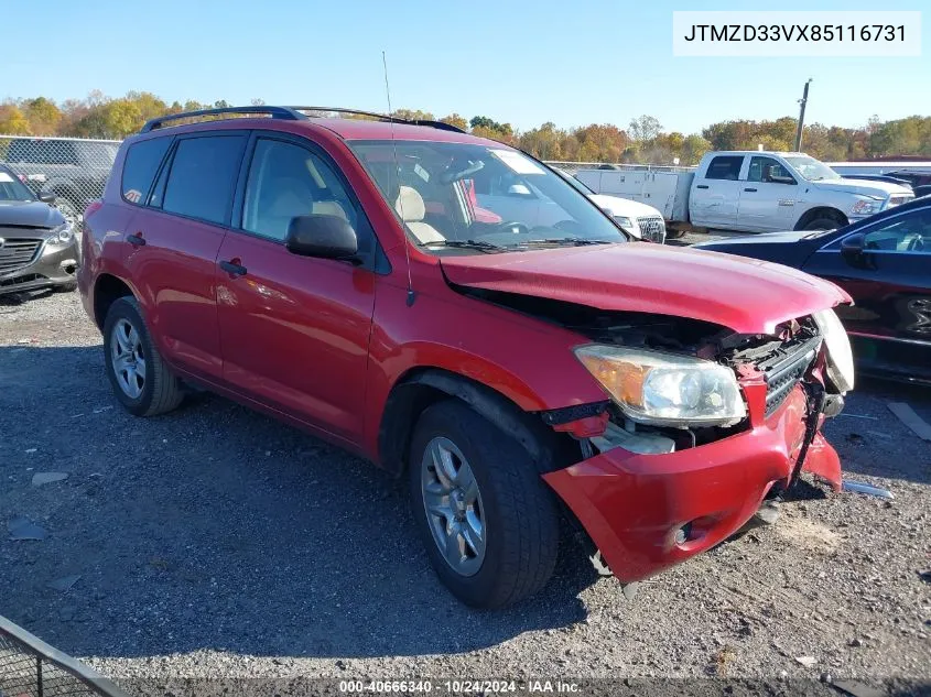 JTMZD33VX85116731 2008 Toyota Rav4