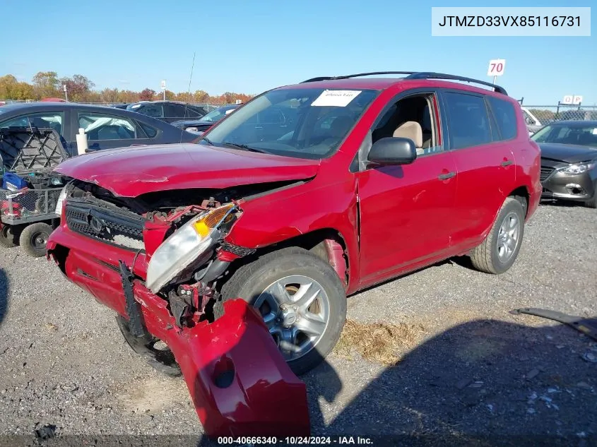 JTMZD33VX85116731 2008 Toyota Rav4