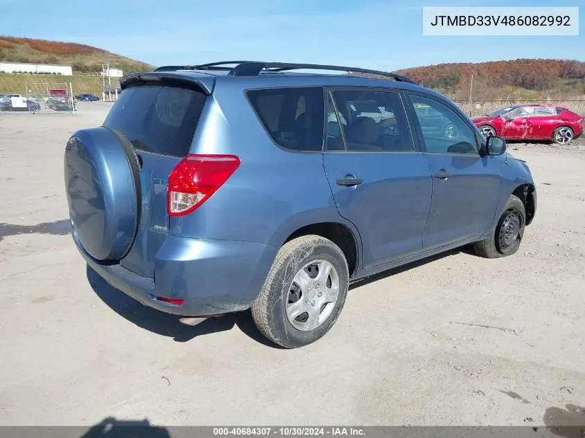 2008 Toyota Rav4 VIN: JTMBD33V486082992 Lot: 40684307