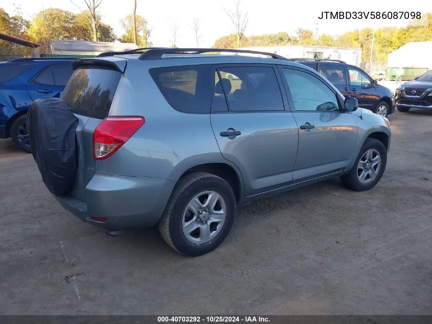 JTMBD33V586087098 2008 Toyota Rav4