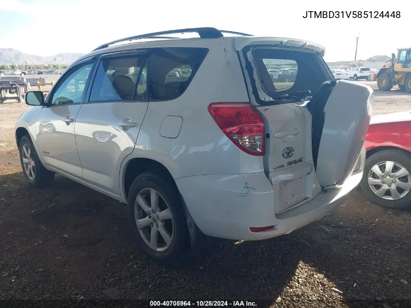 2008 Toyota Rav4 Limited VIN: JTMBD31V585124448 Lot: 40705964