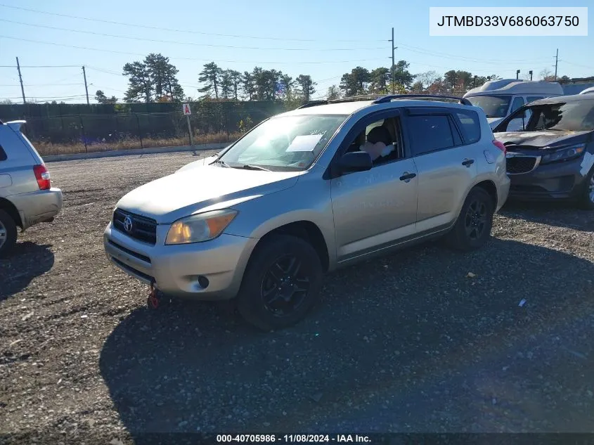 2008 Toyota Rav4 VIN: JTMBD33V686063750 Lot: 40705986