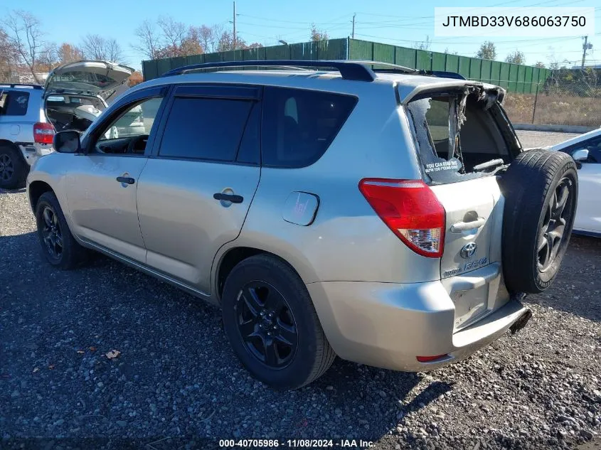 2008 Toyota Rav4 VIN: JTMBD33V686063750 Lot: 40705986