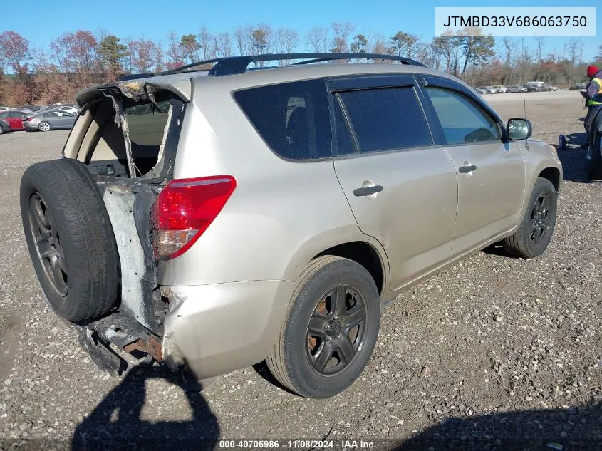 2008 Toyota Rav4 VIN: JTMBD33V686063750 Lot: 40705986