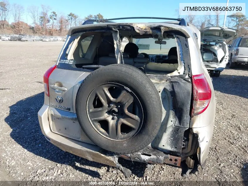 2008 Toyota Rav4 VIN: JTMBD33V686063750 Lot: 40705986