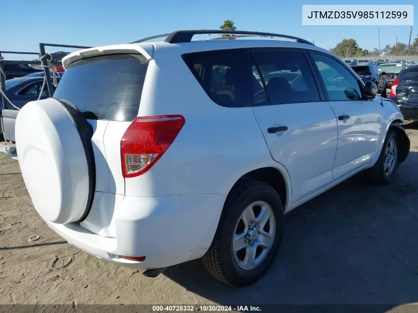 JTMZD35V985112599 2008 Toyota Rav4