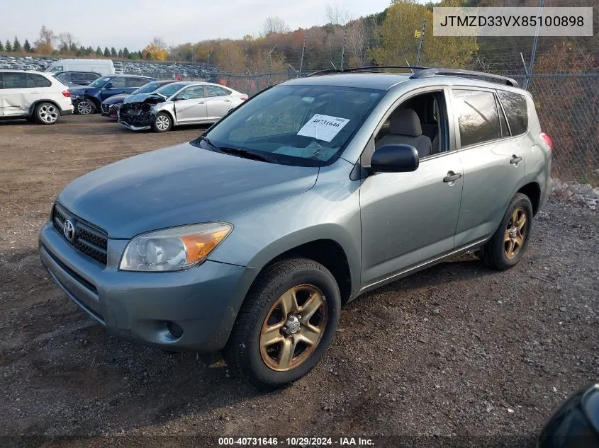 2008 Toyota Rav4 VIN: JTMZD33VX85100898 Lot: 40731646