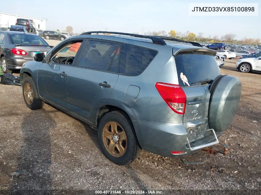 2008 Toyota Rav4 VIN: JTMZD33VX85100898 Lot: 40731646