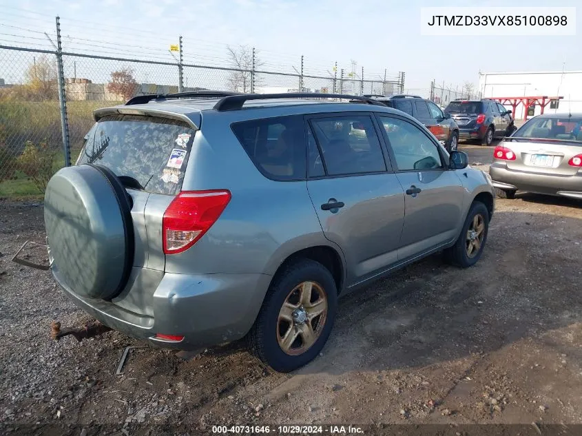 2008 Toyota Rav4 VIN: JTMZD33VX85100898 Lot: 40731646