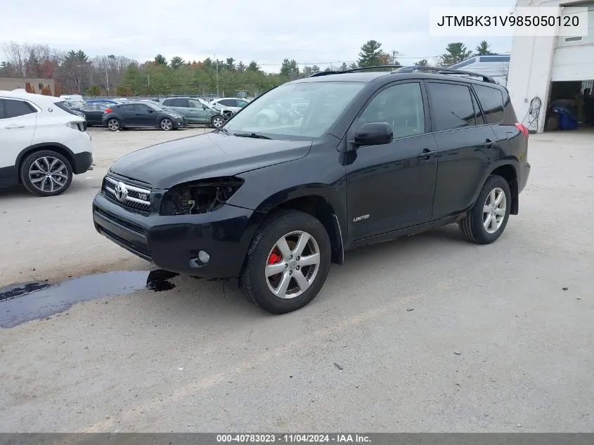 2008 Toyota Rav4 Limited V6 VIN: JTMBK31V985050120 Lot: 40783023