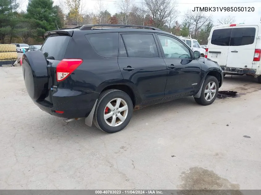 2008 Toyota Rav4 Limited V6 VIN: JTMBK31V985050120 Lot: 40783023