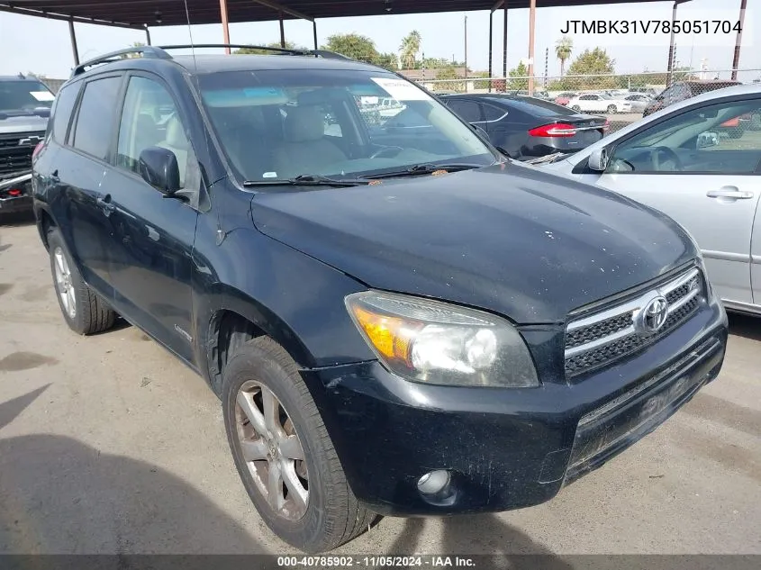 2008 Toyota Rav4 Limited V6 VIN: JTMBK31V785051704 Lot: 40785902