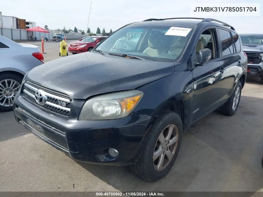 2008 Toyota Rav4 Limited V6 VIN: JTMBK31V785051704 Lot: 40785902