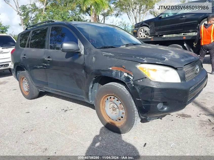 2008 Toyota Rav4 VIN: JTMZD33V685098986 Lot: 40786280