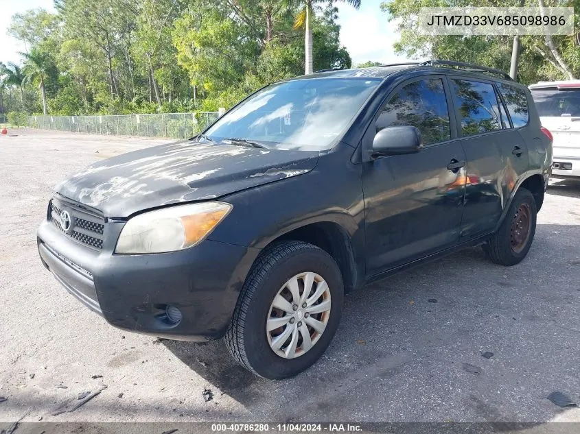 2008 Toyota Rav4 VIN: JTMZD33V685098986 Lot: 40786280