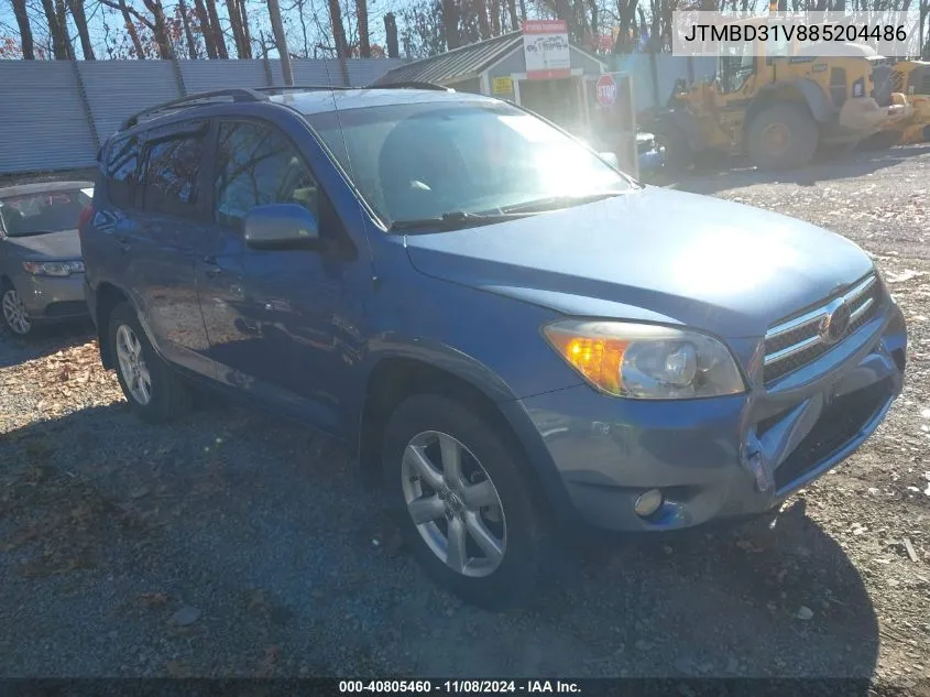 2008 Toyota Rav4 Limited VIN: JTMBD31V885204486 Lot: 40805460