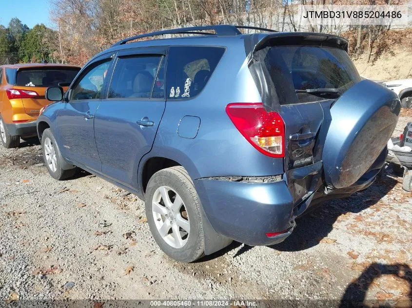 2008 Toyota Rav4 Limited VIN: JTMBD31V885204486 Lot: 40805460