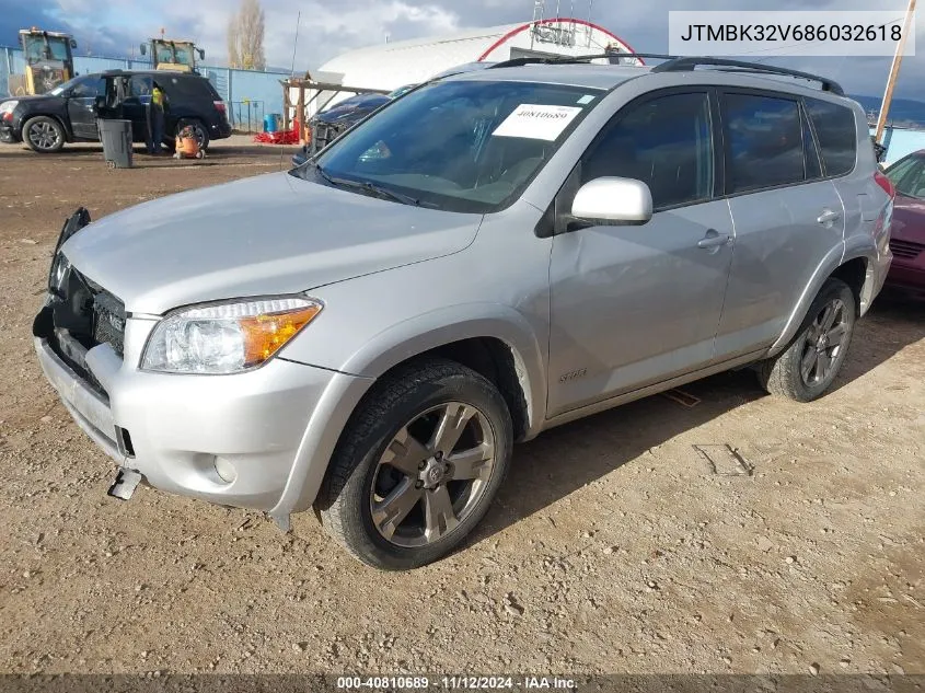 2008 Toyota Rav4 Sport V6 VIN: JTMBK32V686032618 Lot: 40810689