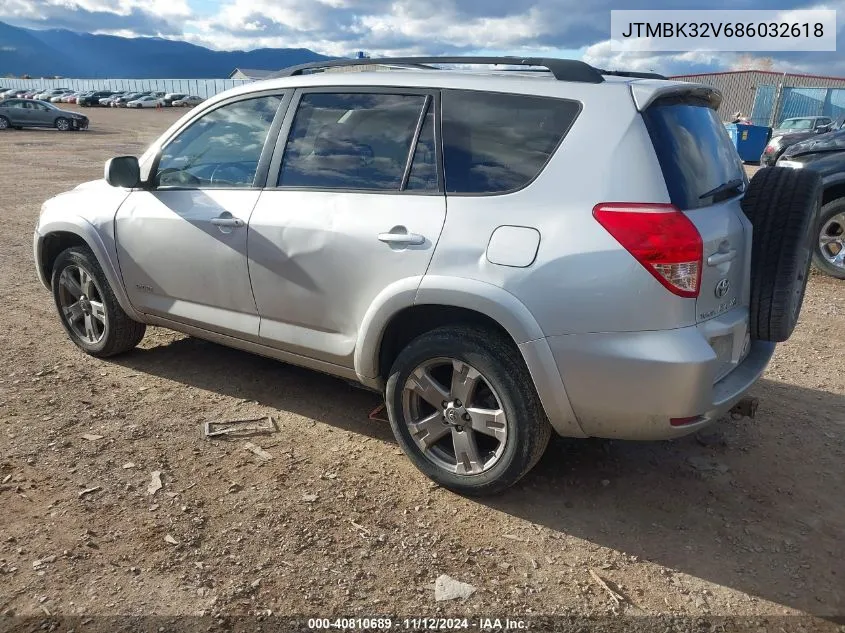 2008 Toyota Rav4 Sport V6 VIN: JTMBK32V686032618 Lot: 40810689