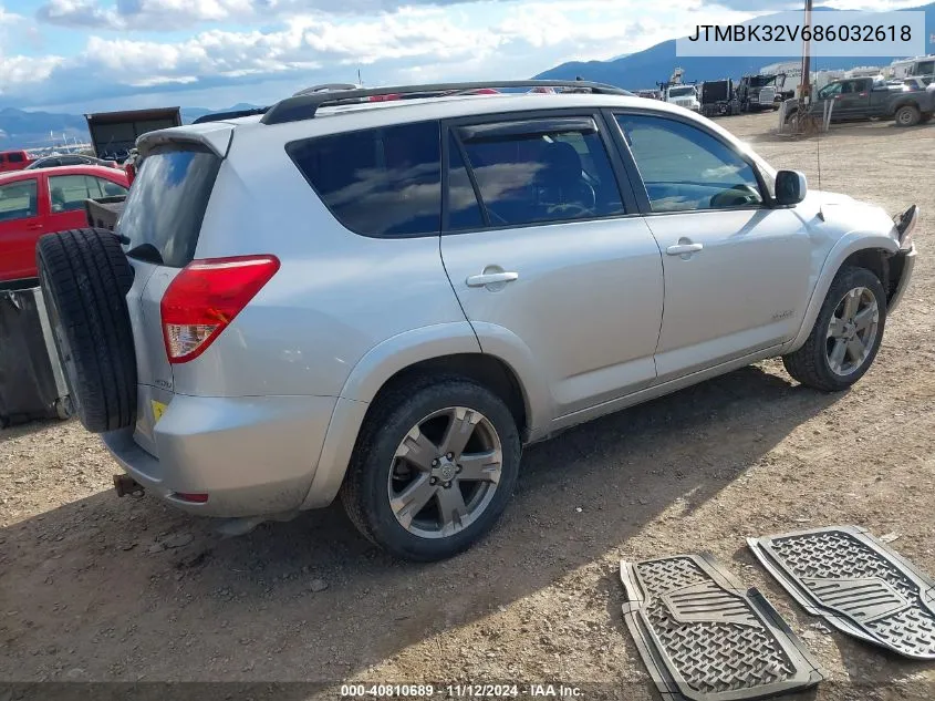 2008 Toyota Rav4 Sport V6 VIN: JTMBK32V686032618 Lot: 40810689