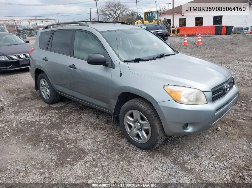 2008 Toyota Rav4 Base V6 VIN: JTMBK35V085064160 Lot: 40829741