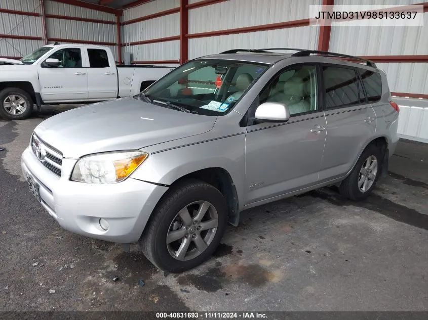 2008 Toyota Rav4 Limited VIN: JTMBD31V985133637 Lot: 40831693