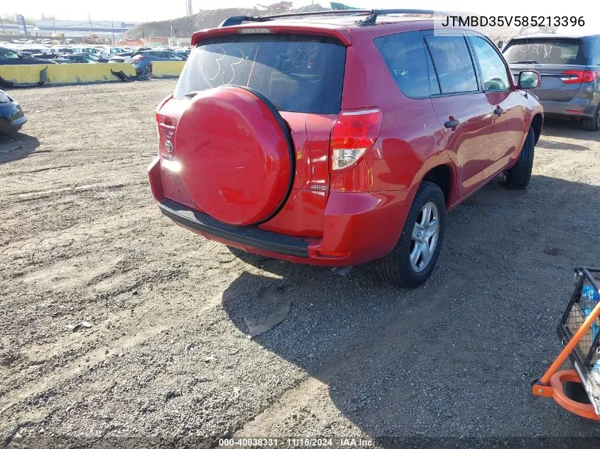 2008 Toyota Rav4 VIN: JTMBD35V585213396 Lot: 40838331