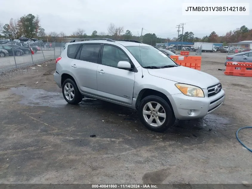 2008 Toyota Rav4 Limited VIN: JTMBD31V385142186 Lot: 40841860