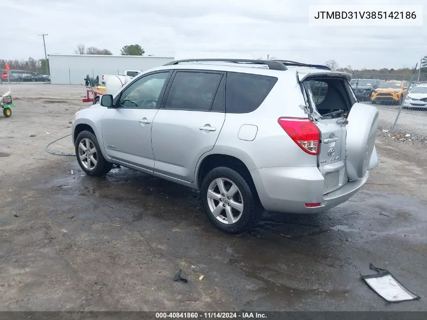 2008 Toyota Rav4 Limited VIN: JTMBD31V385142186 Lot: 40841860