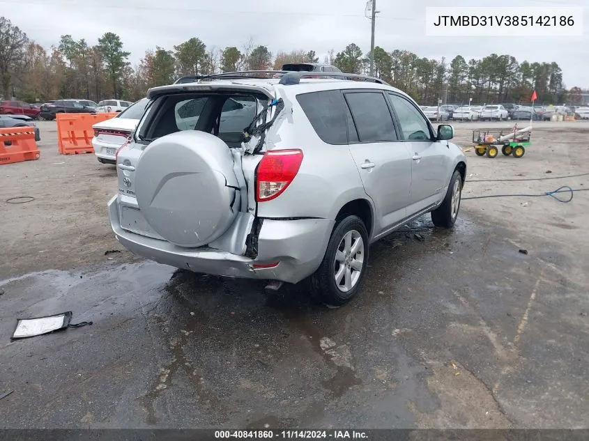 2008 Toyota Rav4 Limited VIN: JTMBD31V385142186 Lot: 40841860