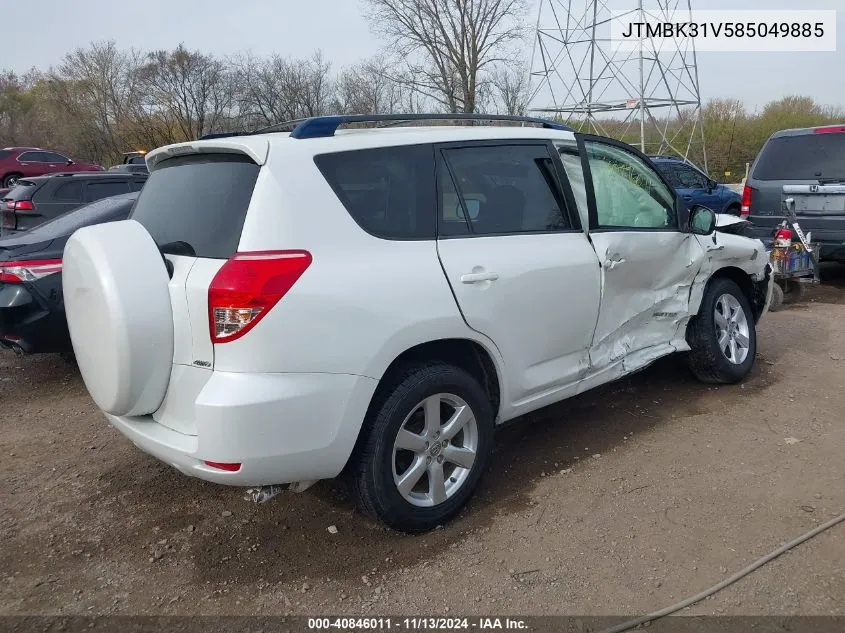 JTMBK31V585049885 2008 Toyota Rav4 Limited V6