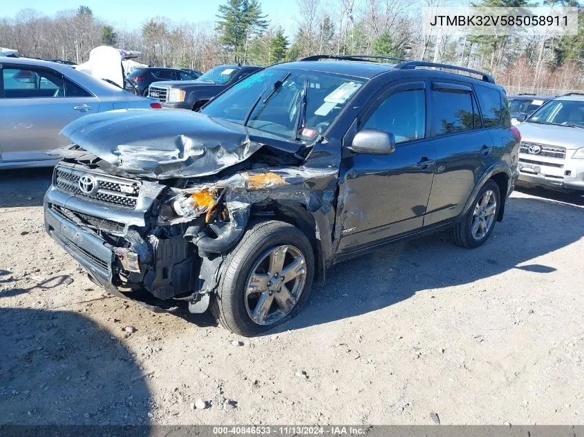 2008 Toyota Rav4 Sport V6 VIN: JTMBK32V585058911 Lot: 40846533