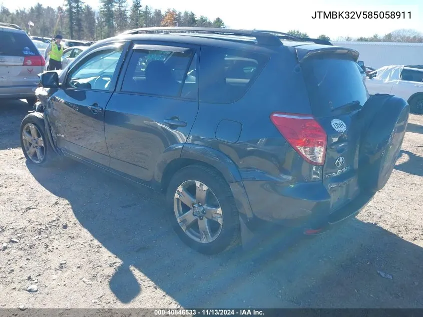 2008 Toyota Rav4 Sport V6 VIN: JTMBK32V585058911 Lot: 40846533