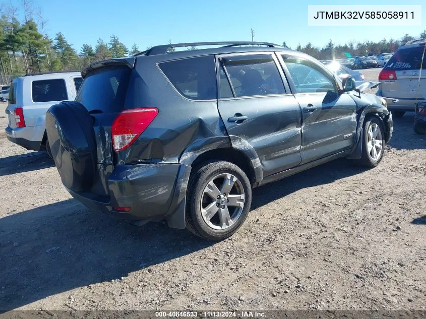 2008 Toyota Rav4 Sport V6 VIN: JTMBK32V585058911 Lot: 40846533