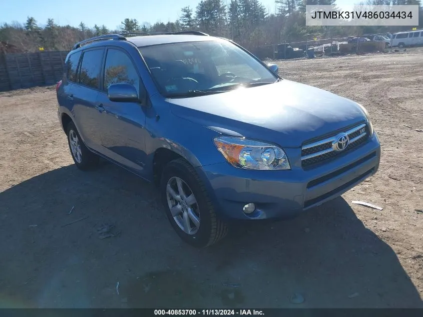 JTMBK31V486034434 2008 Toyota Rav4 Limited V6