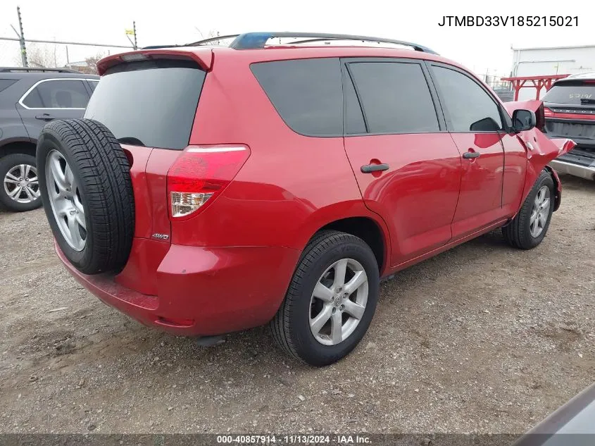 2008 Toyota Rav4 VIN: JTMBD33V185215021 Lot: 40857914